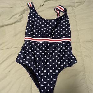 BRAND NEW Pink Lily Navy Stars XL One Piece Swimsuit